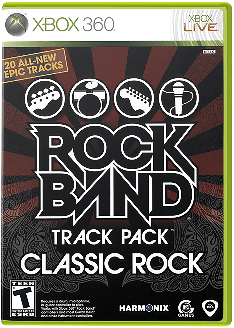 Rock Band Classic Rock Track Pack box art for Xbox 360